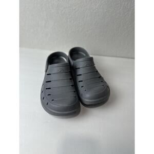 Rugged Shark Mens Clog Sandals Slip-On Plastic Gray Size 10 Casual Shoes Strap